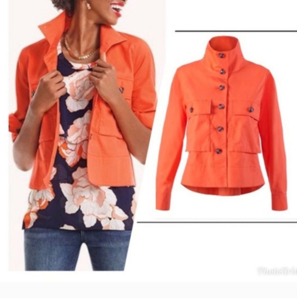 CAbi Orange Resort Jacket Style #5098 Size M - Picture 6 of 6